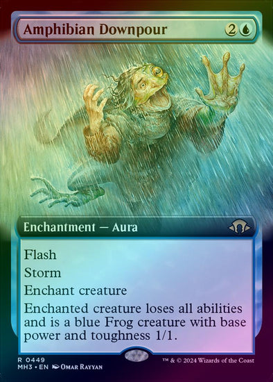 Amphibian Downpour - Extended Art (Foil) (MH3)