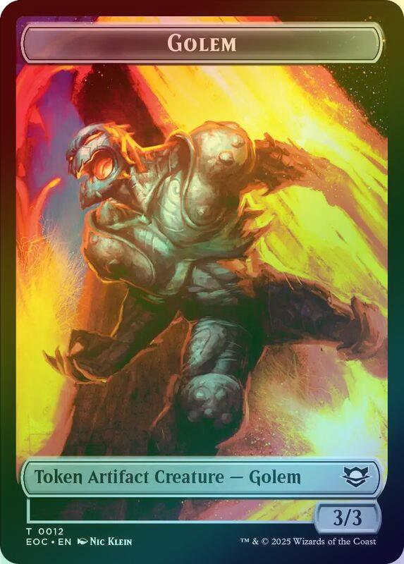 Copy // Golem (012) Token (Foil) (TEOC)
