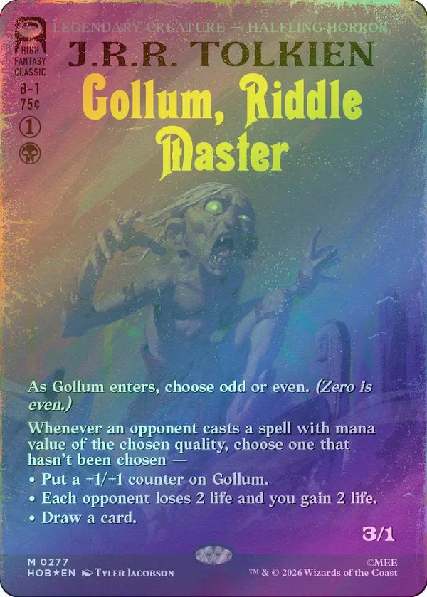 Gollum, Riddle Master - Book Cover (Surge Foil) (HOB) (Pre-Order)