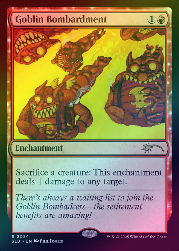Goblin Bombardment - Art Series: Phil Foglio (Rainbow Foil) (SLD)