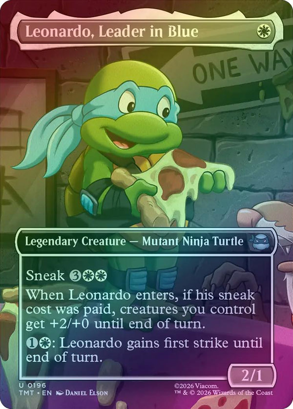 Leonardo, Leader in Blue - Borderless Scene (Foil) (TMT)