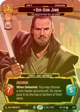 Qui-Gon Jinn - The Negotiations Will Be Short (Prestige Foil) - 1097 - Legendary (Foil)