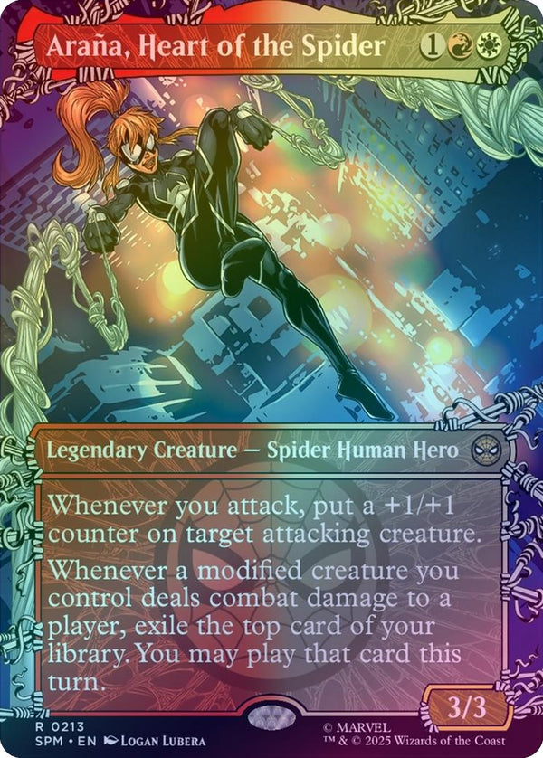 Araña, Heart of the Spider - Borderless Web-Slinger (Foil) (SPM)