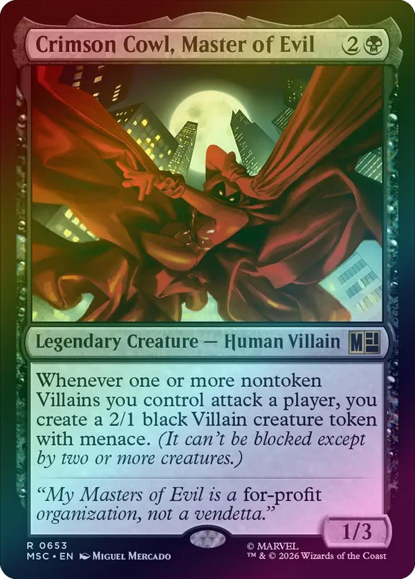 Crimson Cowl, Master of Evil (Foil) (MSC) (Pre-Order)