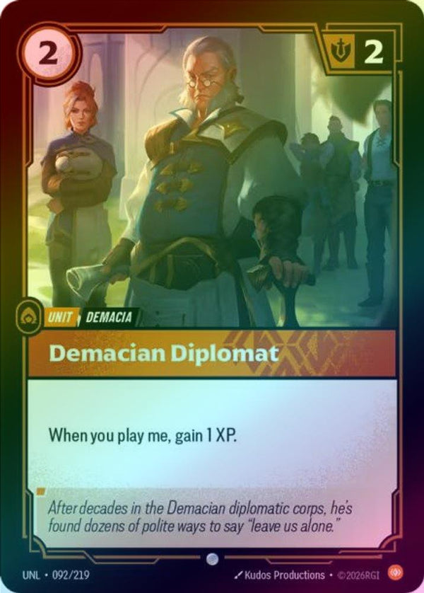 Demacian Diplomat - 092/219 - Common (Foil)