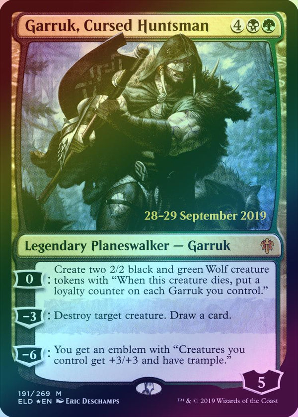 Garruk, Cursed Huntsman - Prerelease Promo (Foil) (PELD)
