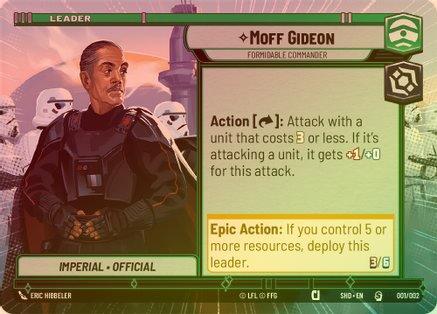 Moff Gideon - Formidable Commander (Hyperspace) - 001/002 - Special (Pre-Release Promo)