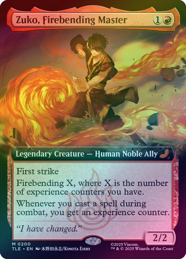 Zuko, Firebending Master - Extended Art (Foil) (TLE)