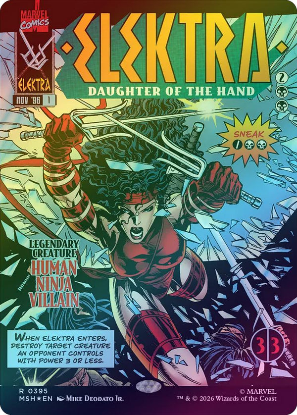 Elektra, Daughter of the Hand - Borderless Classic Comic (Foil) (MSH) (Pre-Order)
