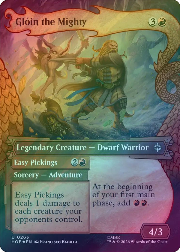 Glóin the Mighty // Easy Pickings - Dragon Hoard Frame (Surge Foil) (HOB) (Pre-Order)