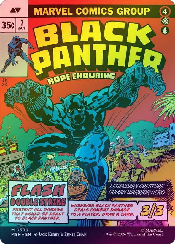 King T'Challa // Black Panther, Hope Enduring - Borderless Classic Comic (Foil) (MSH) (Pre-Order)