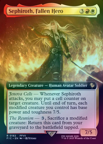 堕ちた英雄セフィロス/Sephiroth, Fallen Hero 拡張foil Sephiroth, Fallen Hero (Surge Foil) - Commander: FINAL FANTASY