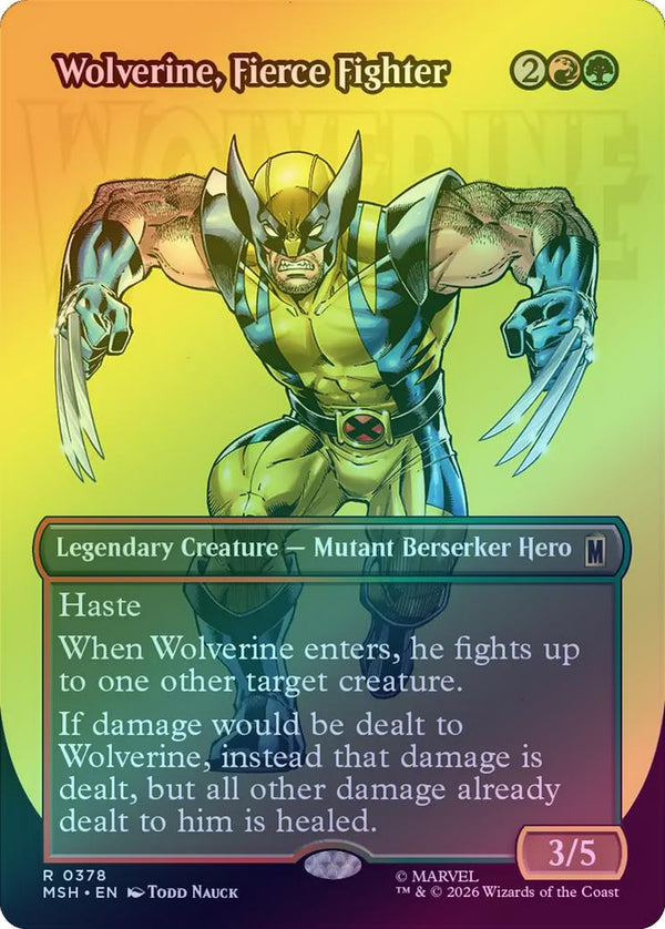 Wolverine, Fierce Fighter - Logo Showcase (Foil) (MSH) (Pre-Order)