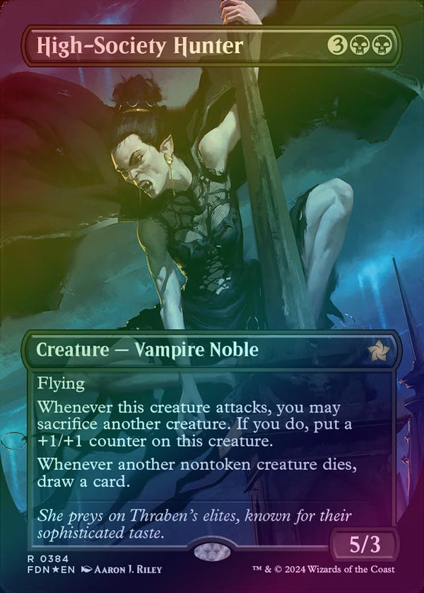 High-Society Hunter - Borderless (Mana Foil) (FDN)