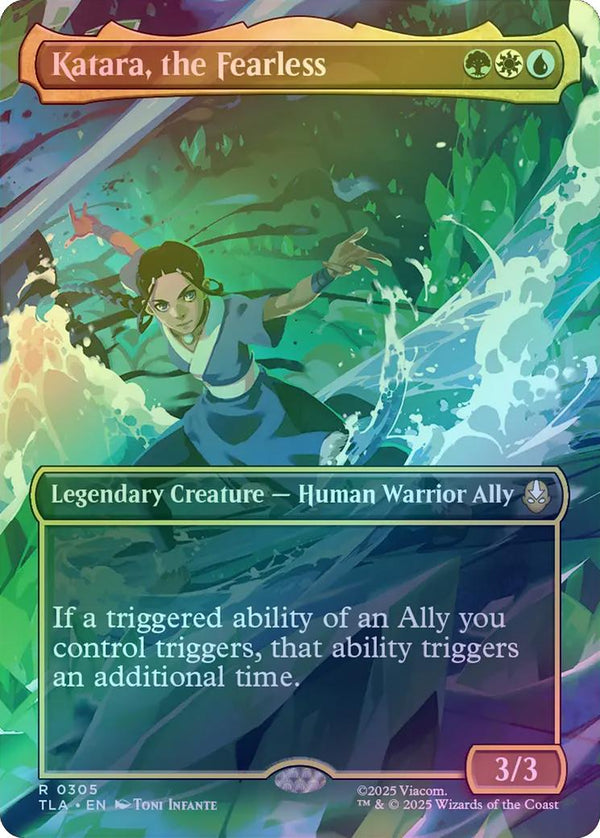 Katara, the Fearless - Borderless Scene (Foil) (TLA)