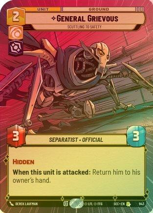 General Grievous - Scuttling to Safety (Hyperspace Foil) - 943 - Rare (Foil)