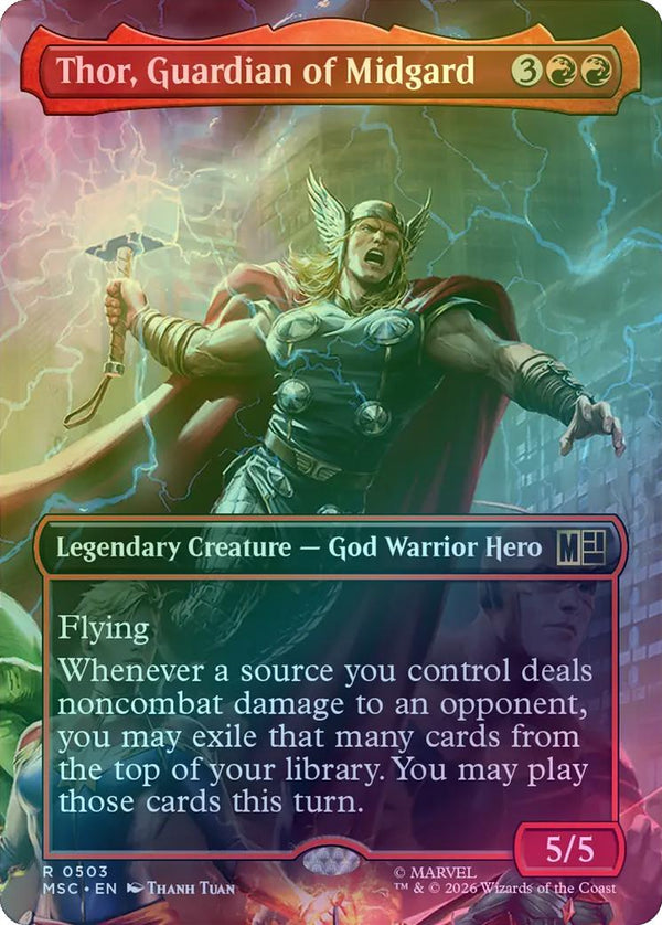 Thor, Guardian of Midgard - Borderless Scene: Heroes United (Foil) (MSC) (Pre-Order)