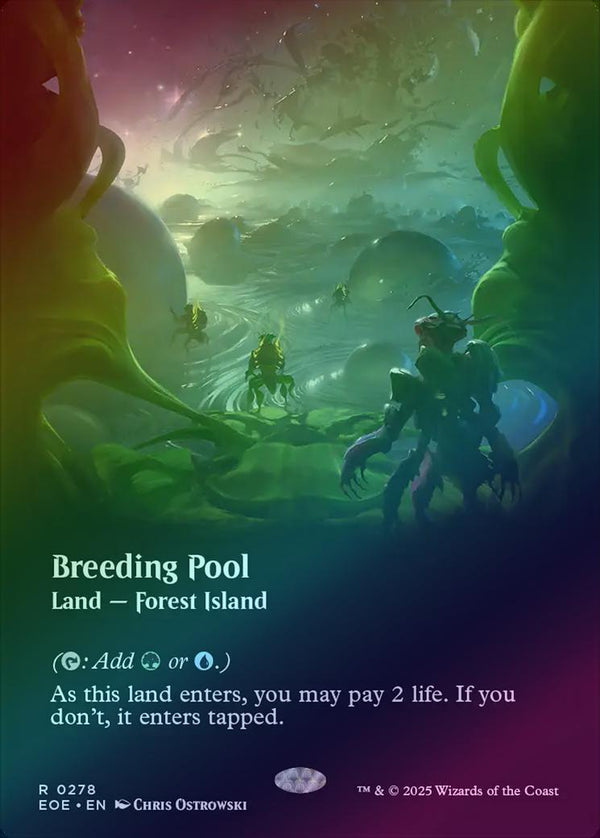 Breeding Pool - Borderless Viewport Land (Foil) (EOE)