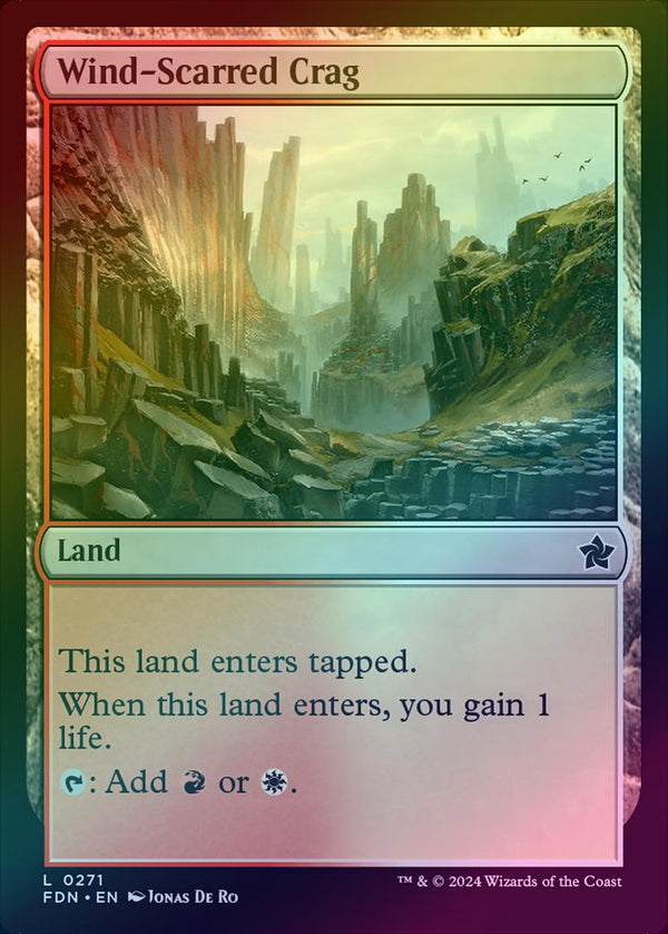 Wind-Scarred Crag (Foil) (FDN)