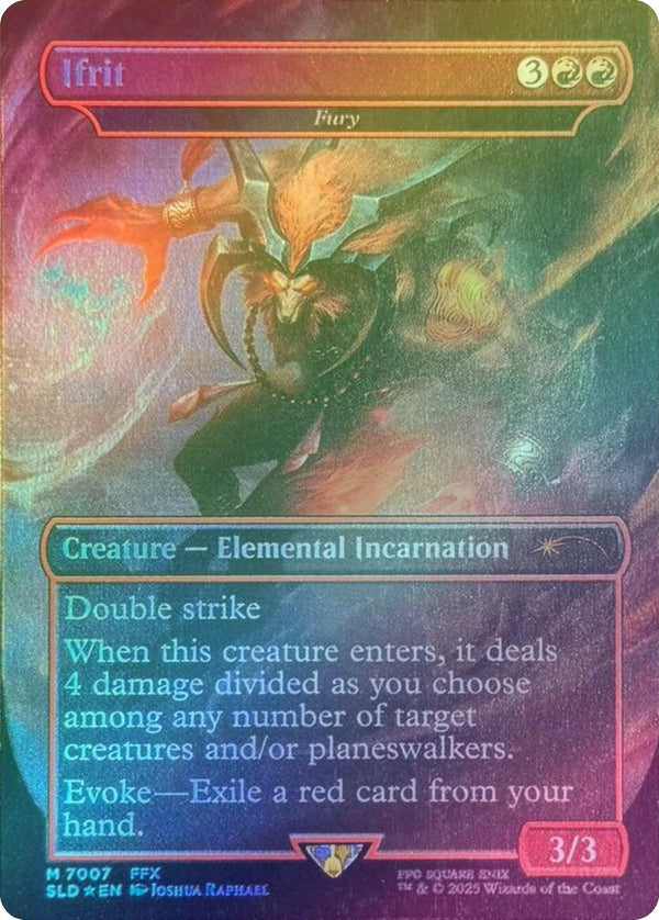 Ifrit // Fury - FF Bonus Card (Rainbow Foil) (SLD)