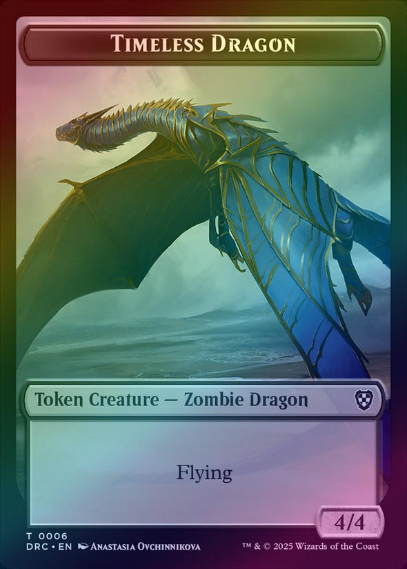 Timeless Dragon // Zombie Token (Foil) (TDRC)