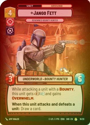 Jango Fett - Renowned Bounty Hunter - Weekly Play Promo - 18/20 - Rare (Foil)