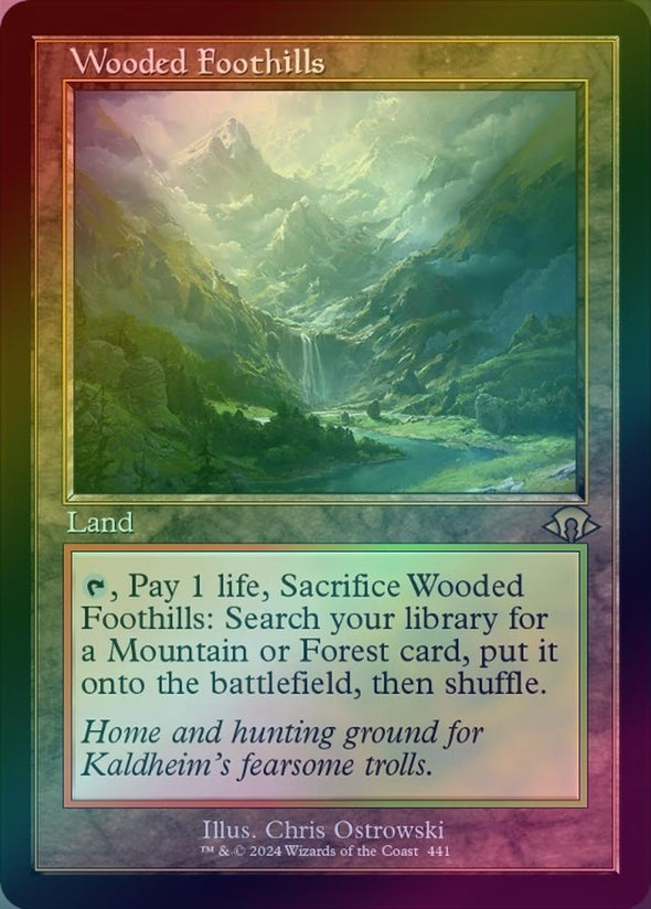 Wooded Foothills - Retro Frame (Foil) (MH3)