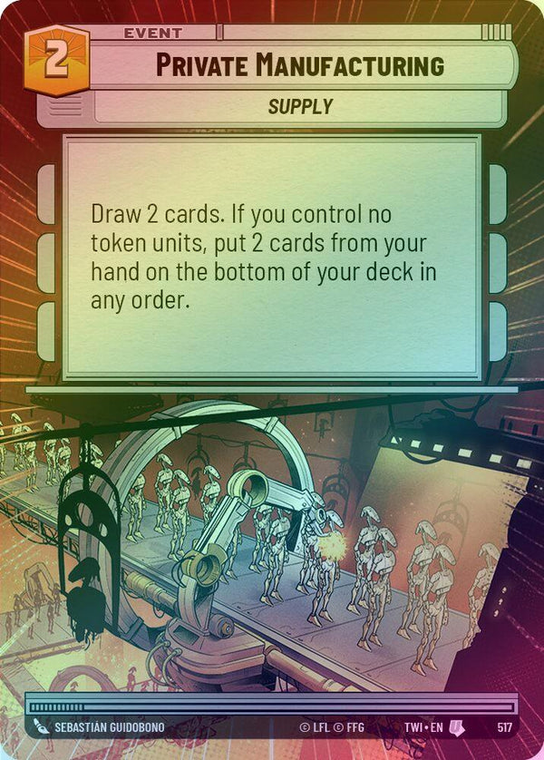 Private Manufacturing (Hyperspace) - 517 - Uncommon (Foil)