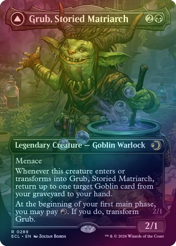 Grub, Storied Matriarch // Grub, Notorious Auntie - Borderless (Foil) (ECL)