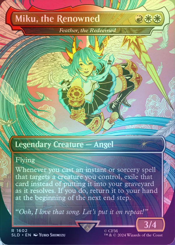 Miku, The Renowned // Feather, the Redeemed - Hatsune Miku: Sakura Superstar (Rainbow Foil) (SLD)