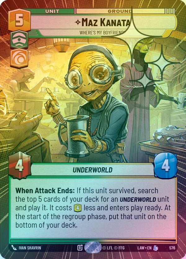 Maz Kanata - Where's My Boyfriend? (Hyperspace Foil) - 576 - Legendary (Foil)
