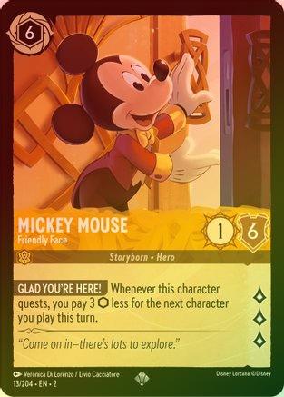 Mickey Mouse (Friendly Face) - 13/204 - Super Rare (Foil)
