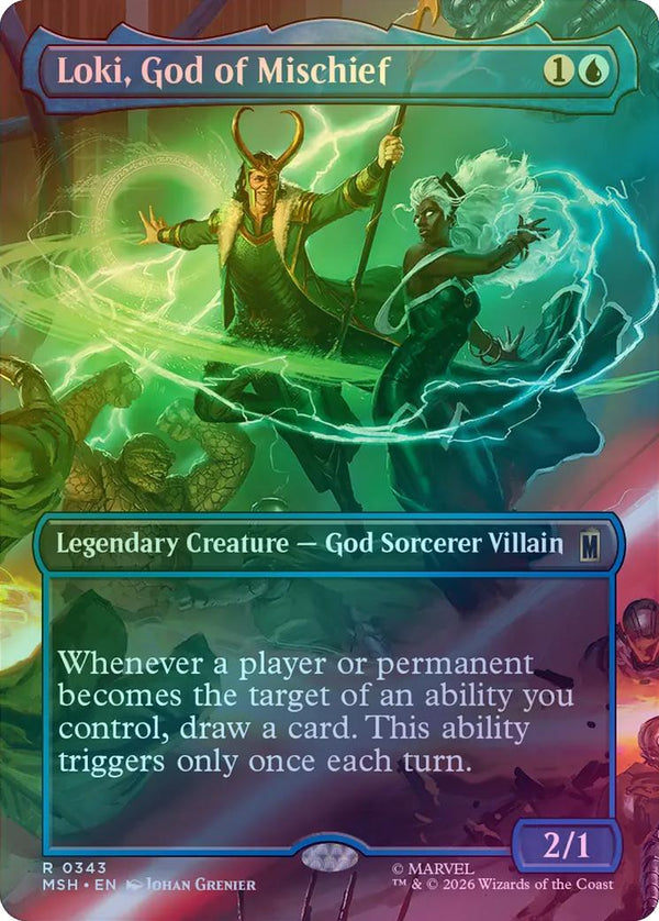 Loki, God of Mischief - Borderless Scene (Foil) (MSH) (Pre-Order)