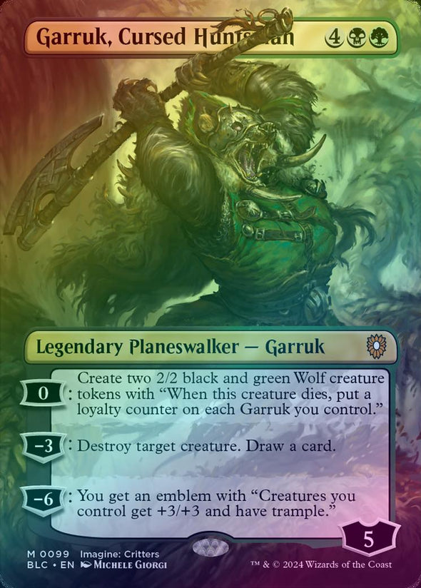 Garruk, Cursed Huntsman - Borderless (Foil) (BLC)