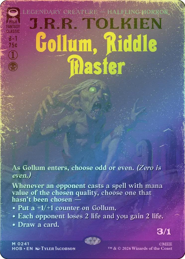 Gollum, Riddle Master - Book Cover (Foil) (HOB) (Pre-Order)
