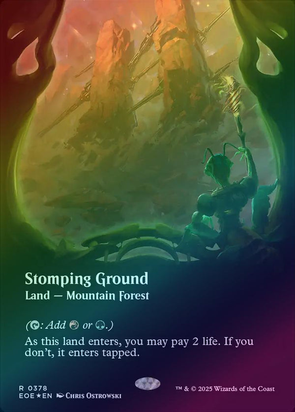 Stomping Ground - Borderless Viewport Land (Galaxy Foil) (EOE)