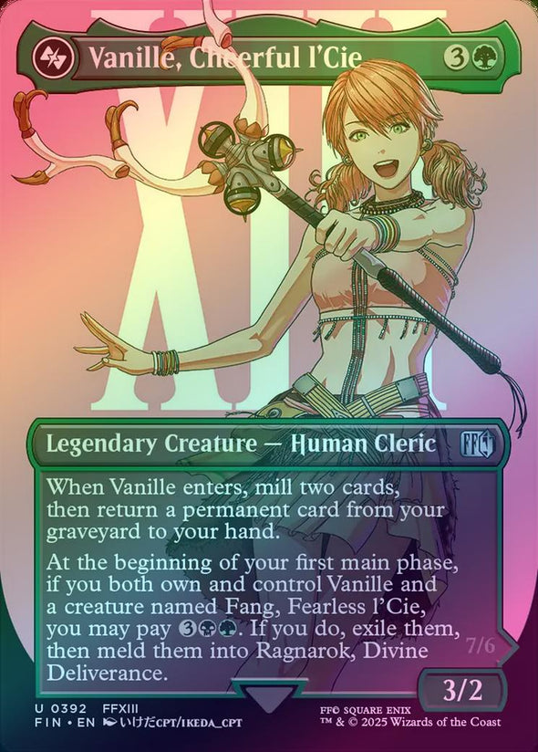Vanille, Cheerful l'Cie // Ragnarok, Divine Deliverance - Borderless (Foil) (FIN)