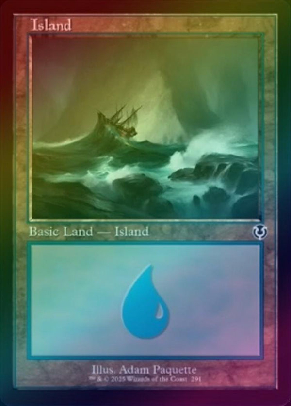 Island (291) - Retro Frame (Foil) (INR)