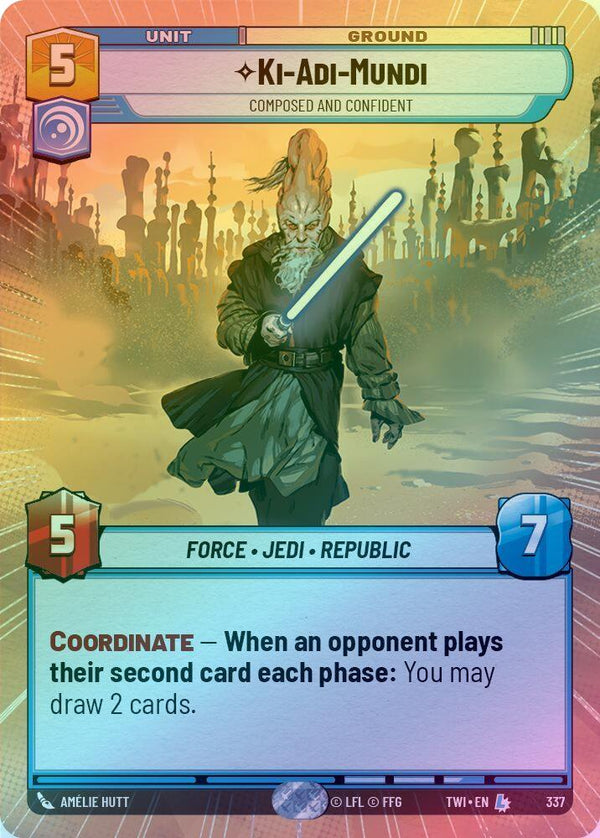 Ki-Adi-Mundi - Composed and Confident (Hyperspace) - 337 - Legendary (Foil)