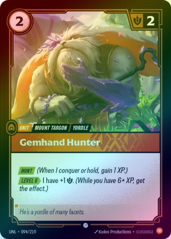 Gemhand Hunter - 094/219 - Common (Foil)