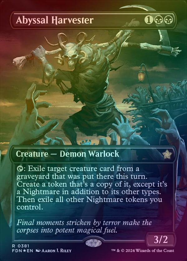 Abyssal Harvester - Borderless (Mana Foil) (FDN)