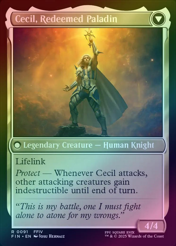 Cecil, Dark Knight // Cecil, Redeemed Paladin (Foil) (FIN)