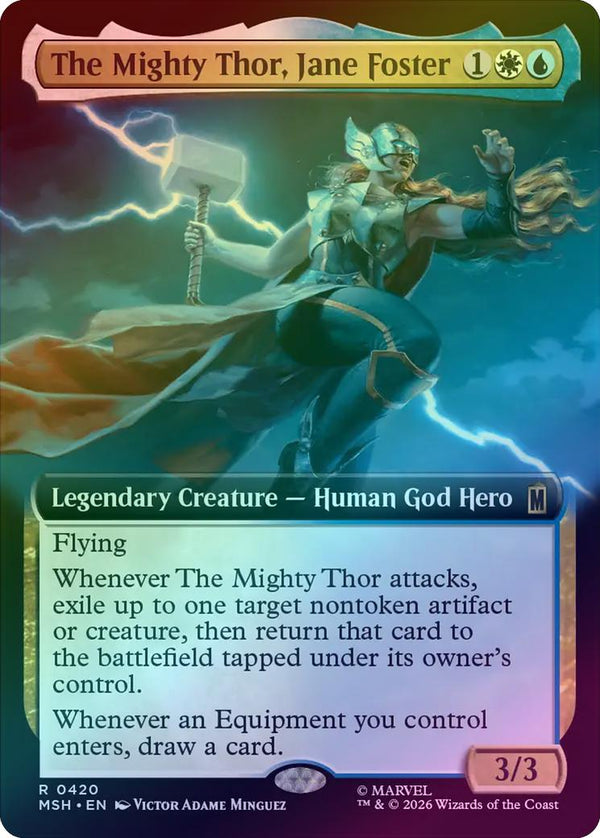 The Mighty Thor, Jane Foster - Extended Art (Foil) (MSH) (Pre-Order)