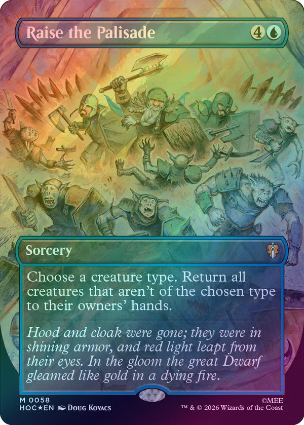 Raise the Palisade - Borderless (Surge Foil) (HOC) (Pre-Order)