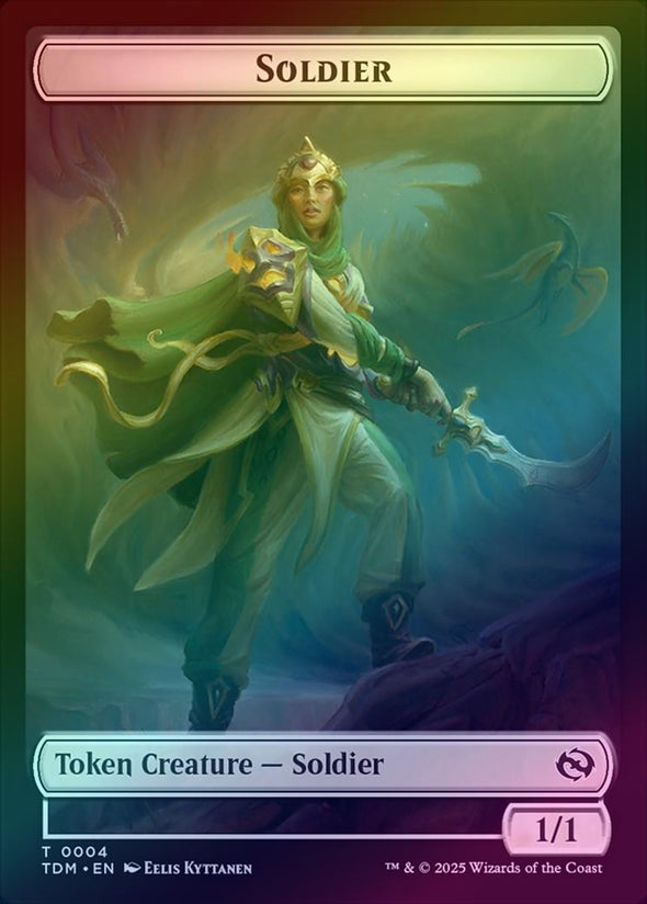 Soldier (0004) // Soldier (0005) Token (Foil) (TTDM)