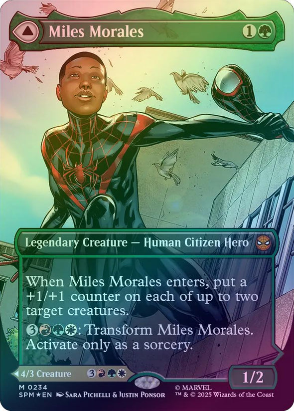 Miles Morales // Ultimate Spider-Man - Borderless Classic Comic (Foil) (SPM)