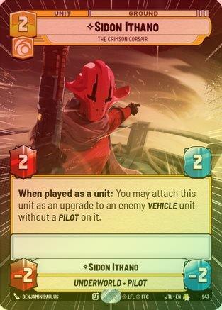 Sidon Ithano - The Crimson Corsair (Hyperspace) - 947 - Rare (Foil)