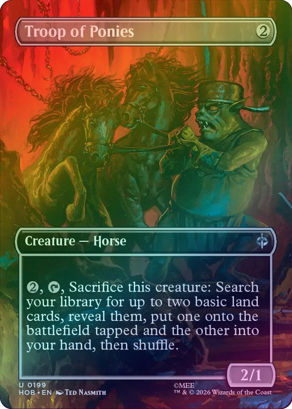 Troop of Ponies - Borderless Scene (Foil) (HOB) (Pre-Order)