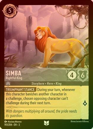 Simba (Rightful King) - 193/204 - Uncommon (Foil)