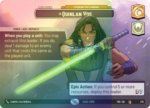 Quinlan Vos - Sticking the Landing (Showcase) - 275 - Common (Foil)